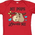 thumbnail image 4 of Inktastic My Pops Loves Me with Sloth and Hearts Boys or Girls Baby Bodysuit, 4 of 5