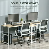"HomCom Easy Work Home Multi-Use Compact 83"" Two Person Computer Desk ...