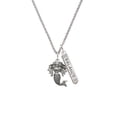 thumbnail image 2 of Delight Jewelry Silvertone Mermaid Silvertone Balance Bar Charm Necklace, 23", 2 of 4