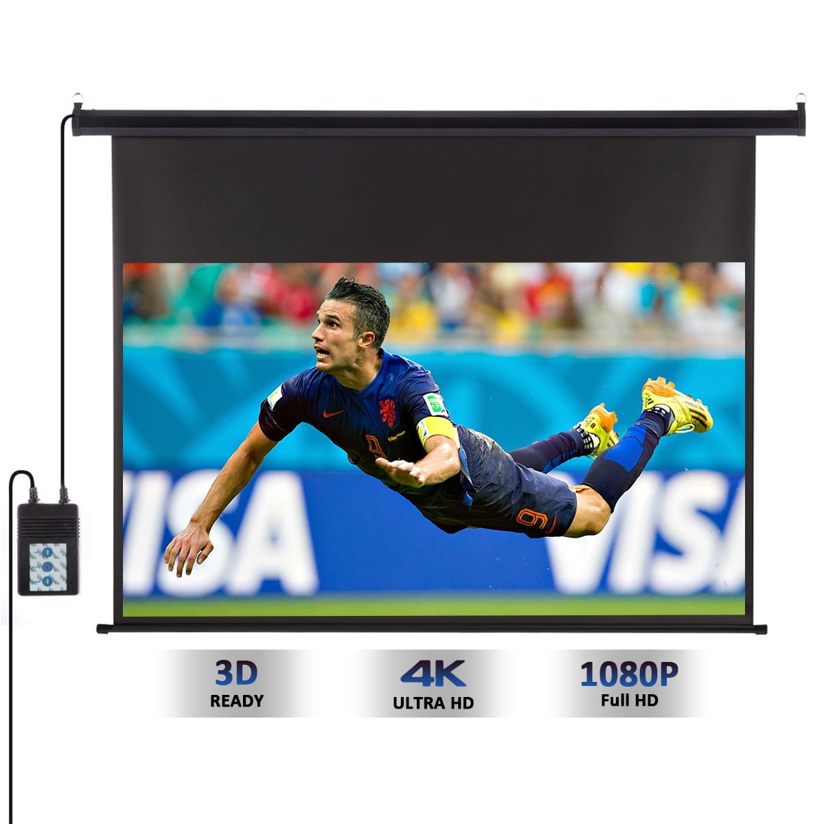 Projector Screen 120 Inch, Excelvan HD Portable Projection Screen with