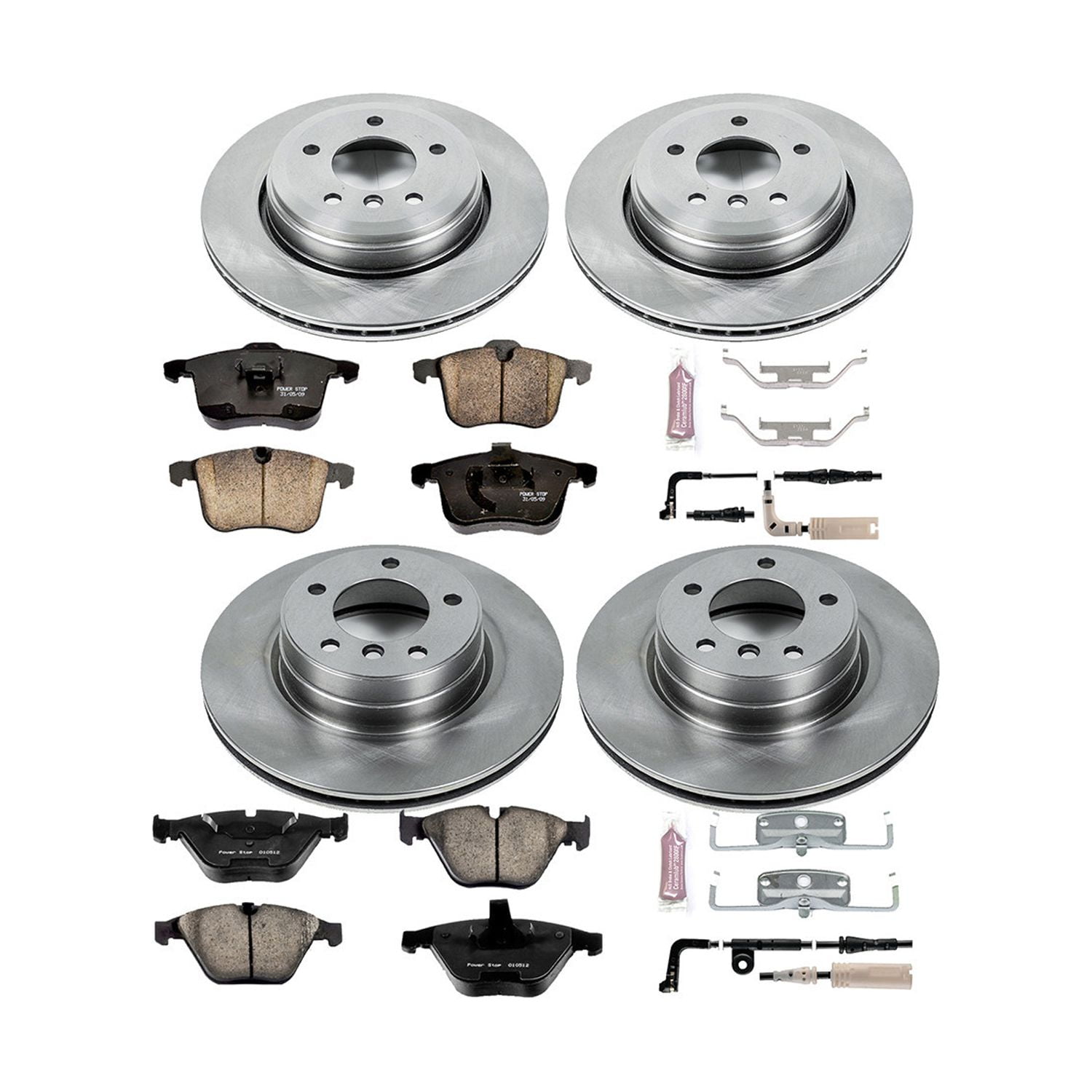 Power Stop Front and Rear Stock Replacement Brake Pad and Rotor Kit KOE5765