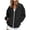 Black-Inverlee Sweatshirt, variant on Women's Stand Collar Full Zip Up Hoodless Jacket Dual Side Pockets Oversized Long Sleeve Solid Color Casual Outerwear Red XXL