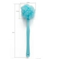 thumbnail image 7 of Shower Sponge Back Scrubber - Men & Women Long Handled Exfoliating Bath & Shower Body Brush - Handheld Luffa Pouf on a Stick for Body, Face Washing - Blue, 7 of 7