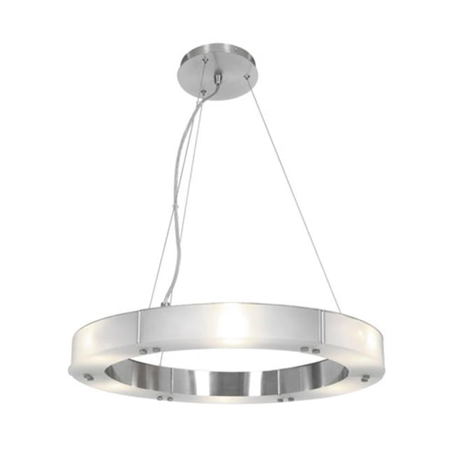 Accesslighting 50465LEDD-BS-FST Anneau de Câble Oracle Lustre en Verre & 44; Acier Brossé - Petit