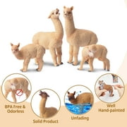 TOYMANY 8PCS Alpaca Figures Llama Figurines - Plastic Forest Jungle Animal Toy Figurines for Kids Boys Girls Age 3-5 6-12