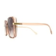 thumbnail image 3 of Womens 1990s Fashion Butterfly Chic Oversize Sunglasses Beige Brown, 3 of 4