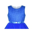 thumbnail image 4 of Flower Girls Dress Cobalt Blue Princess Crown Dress Up Party 12 Years, 4 of 6
