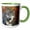 Green/White, variant on 3drose, Wolf, 11oz Two-tone Yellow Mug