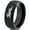 Black Dome Tungsten, variant on Tungsten Bunny Rabbit Running Hare Band Ring 8mm Men Women Comfort Fit Black Dome Brushed Polished