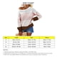 thumbnail image 4 of Jersey de mujer suéter de manga larga con hombros descubiertos y cuello redondo prendas de punto para oficina en casa Rosa XL, 4 of 5