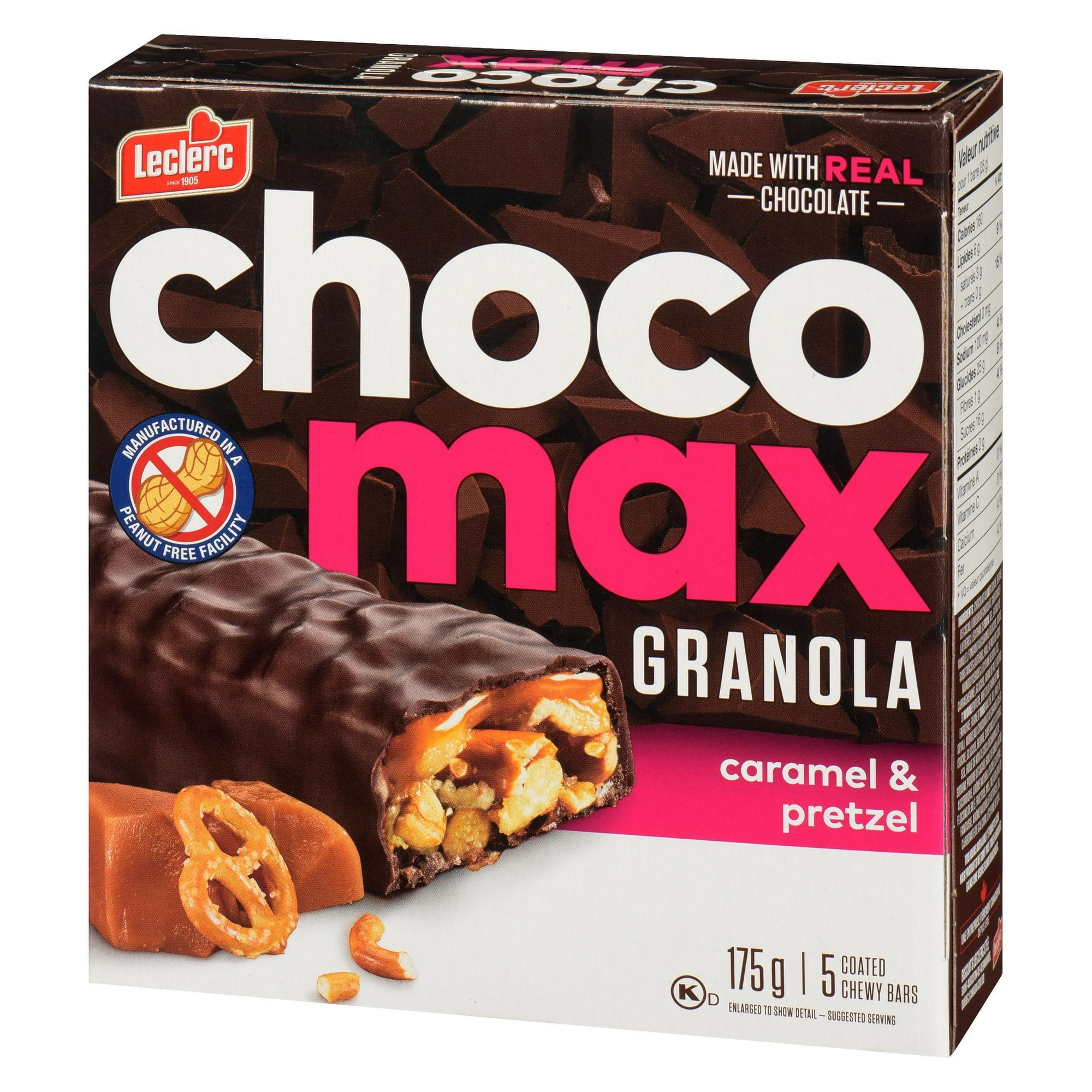 Chocomax Caramel & Bretzel Granola Barre 175g/5 barres
