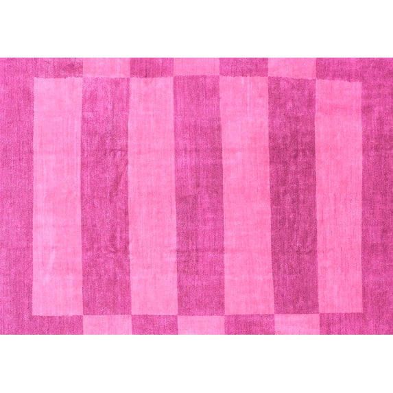 Ahgly Company Indoor Rectangle Abstract Pink Modern Area Rugs, 8' x 12'