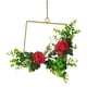 thumbnail image 2 of Ounissouiy Decoración de boda con flores artificiales para interiores o exteriores, durabilidad duradera, bajo mantenimiento, elegante, fácil de Decoración del hogar Rosa roja cuadrado, 2 of 6