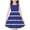 Dark Blue, variant on vdgthytj Girls Summer Midi Dresses Printed Round Neck Sundress Sleeveless A-Line Flowy Party Knee Length Dress
