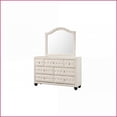 thumbnail image 5 of Dressers, Modern 7-Drawer Crystal Tufted Velvet Dresser, Solid + Manufactured Wood | Cream | Wood, 5 of 5