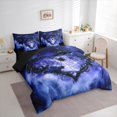 thumbnail image 3 of Feelyou 3D Spider Animal Bedding Comforter Set 7 Pieces, Blue Romantic Rose Floral Full Bedding Set, Happy Valentine's Day Reversible Fitted Sheet Flat Sheet, Microfiber Bedroom Decor, 3 of 7