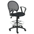 thumbnail image 1 of Boss Office Products Mesh Drafting Stool with Loop Arms in Black, 1 of 4