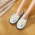thumbnail image 5 of KLL Hawaiian Coconut Tree Slippers for Women Men House Slip on Indoor Outdoor Bedroom Furry Fleece Lined Ladies Comfy Anti-Skid Rubber Hard Sole-Medium, 5 of 8