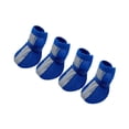 thumbnail image 2 of 2 Pairs, Dog Shoes for Hot Pavement Small Dogs Breathable Mesh Small Dog Booties Blue Reflective Dog Booties and Paw Protectors for Summer Walking Hiking Outdoor Activities, 4, 2 of 7