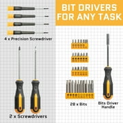UBesGoo 146pcs Power Tool Combo Kits with 8V Cordless Drill, 10MM 3/8'' Keyless Chuck, Professional Home Household Kit DIY Hand Tool Set, Yellow
