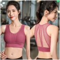 thumbnail image 2 of Ropa interior deportiva de gran tamaño con huecos y espalda hermosa para mujer, ropa exterior, chaleco a prueba de golpes, sujetador deportivo fino para correr, yoga y fitness, 2 of 5