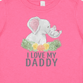 thumbnail image 4 of Inktastic I Love My Daddy Cute Elephants and Spring Flowers Boys or Girls Baby T-Shirt, 4 of 5