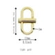 thumbnail image 2 of Hebilla de metal ajustable Clip Cadena Correa Acortador Bolso Mujer Longitud Acortar Fácil 6 uds dorado, 2 of 8