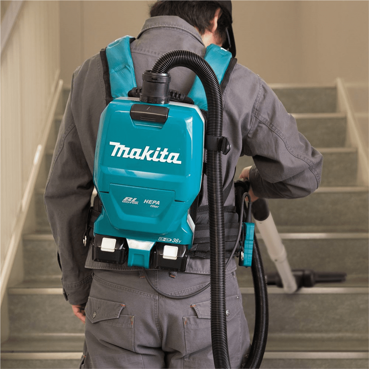 Makita 18V X2 (36V) LXT&reg; Lith-Ion Brushless Cordless 1/2 Gallon HEPA Filter Backpack Dry Vacuum Kit (5.0Ah)