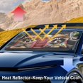 thumbnail image 6 of Xixirimido Car Windshield Sun Shade Car Sun Visor Block UV Rays Foldable Automotive Windshield Sunshades Front Window Sun Blocker Keep Your Vehicle Cool, Cartoon Raccoons, 6 of 8
