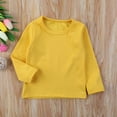 thumbnail image 4 of Douhoow Toddler Boys Girls Tops Kids Solid Cotton  Long Sleeve T-shirt, 4 of 8