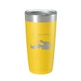 thumbnail image 1 of Dallas Lake Map Tumbler Travel Mug Insulated Laser Engraved Coffee Cup Indiana 20 oz Yellow, 1 of 1