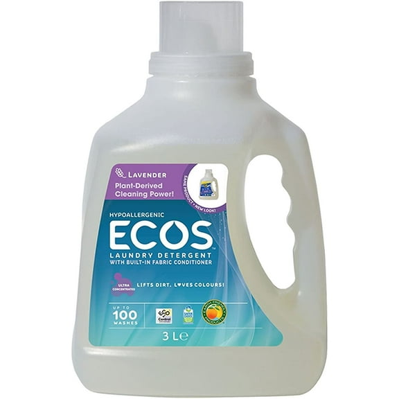 Laundary Detergent With Built in Fabric Softner Enzymes, Lavender, Plant Derived, Hyper Allergenic, Pack of 3, 100 Fl OZ Per Pack