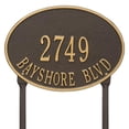 thumbnail image 1 of Hawthorne Ovale - Pelouse Standard - Deux Lignes- Bronze/or, 1 of 1