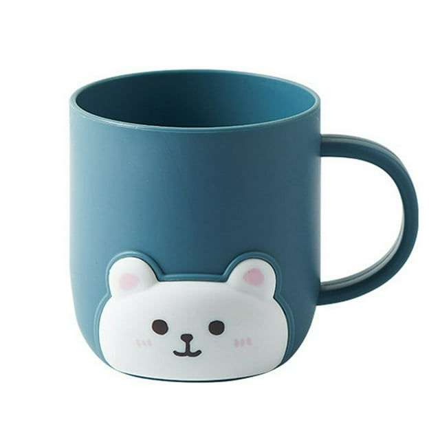 CHOK Plastic Cups Unbreakable Coffee Mug Plastic with Handle Reusable Plastic Mug Dishwasher Safe 1pcs