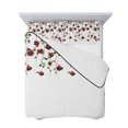 thumbnail image 7 of Red Roses Queen Size Down Alternative Comforter, Lightweight Comforter Quilt Bedding Set with Pillow Shams Spring Floral Summer Botanical Weeping All Seasons Bed Comforter Duvet Insert 90"x96", 7 of 7