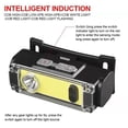 thumbnail image 4 of Smart Headlamp COB+XPE LED Reflector fuerte Sensor de faros Luz roja Hugtrwg Para estrenar, 4 of 6