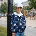 thumbnail image 2 of Uorisanigo Kids Full Zip Hoodie Hooded Sweatshirt with Pockets Soft Oversized Kawaii Shark Blue Hooded Sweatshirts Fluffy Furry Warm Shirt Casual Sweatshirt for Boys Girls, 2 of 7