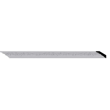 2 3/4"H x 1 1/2"P x 3 1/8"F x 94 1/2"L Piedmont Crown Moulding