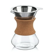 Borosilicate glass Coffee Maker 500ml Brown cork grip