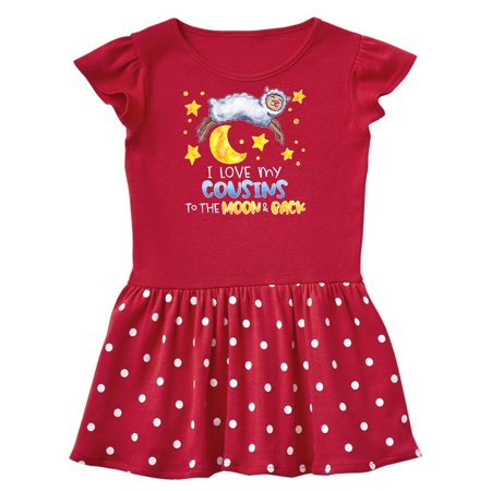 

Inktastic I Love my Cousins to the Moon and Back Cute Sheep Gift Toddler Girl Dress