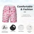 thumbnail image 3 of Fotbe Pink bows Men’s Swim Trunks Quick Dry Swim Shorts Board Shorts with Mesh Lining-3X-Large, 3 of 6