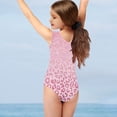 thumbnail image 3 of FOR U DESIGNS Quick Dry Girl Swimwear 7-8 Years Old One Piece Bathing Suit Pink Leopard Print V Neck Tank Leotard Fashion Sleeveless Rash Guard Swimsuit, 3 of 8