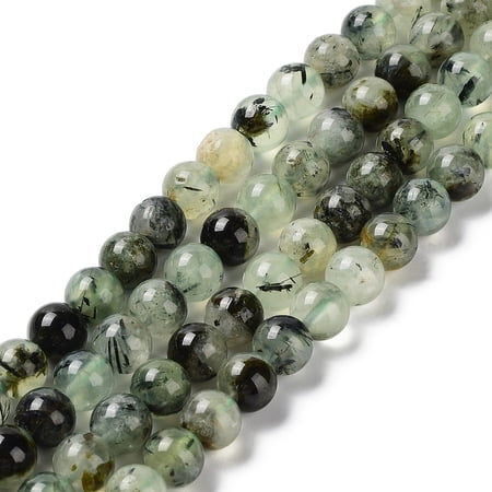 Natural Prehnite Beads Strands Round Grade AB 8mm Hole: 1mm 50pcs/strand 15.3 inch(39cm).