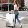thumbnail image 5 of Stretch Luggage Cover XL(29-32in)– Elastic Travel Suitcase Protector with Handle Openings & Bottom Closure, Washable Polyester Spandex Suitcases Cover, Abstract Marble Print, 5 of 5