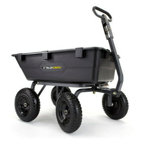 Gorilla Carts GOR6PS 1200-lb. Heavy-Duty Poly Dump Cart, 13" Tires