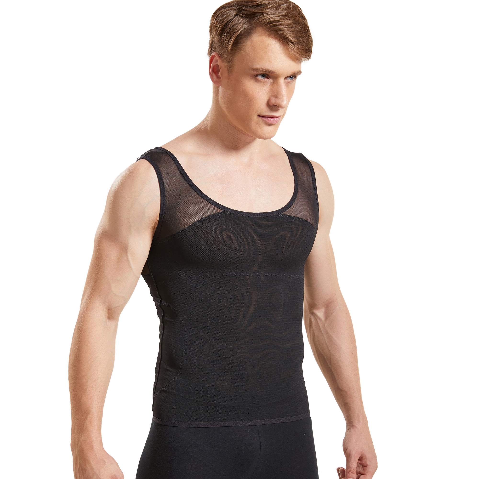 Hanerdun Men Slimming Shirt Male Body Shaper Waist Trainer Gym Vest ...
