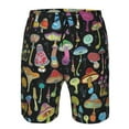 thumbnail image 3 of Goofa Bright Mushrooms Printed Mens Swim Trunks Summer Quick Dry Short Beach Swimwear Bathing Suits-3X-Large, 3 of 9