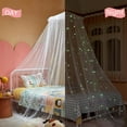 thumbnail image 3 of iaksohdu iaksohdu 1 Set Dome Bed Canopy Foldable Glow-in-the-dark Polyester Stars Princess Canopy Bed Room Decor Household Supplies, 3 of 7