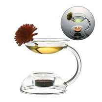 HIBIBUD Wax Melt Warmer,Home Incense Lamp Candle Wax Warmer,High Temperature Resistant Transparent Glass Wax Melter