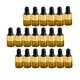 thumbnail image 4 of 20 frascos cuentagotas con vial de vidrio vacío, mini frascos a prueba de fugas, esenciales Marrón Dorado, 4 of 9